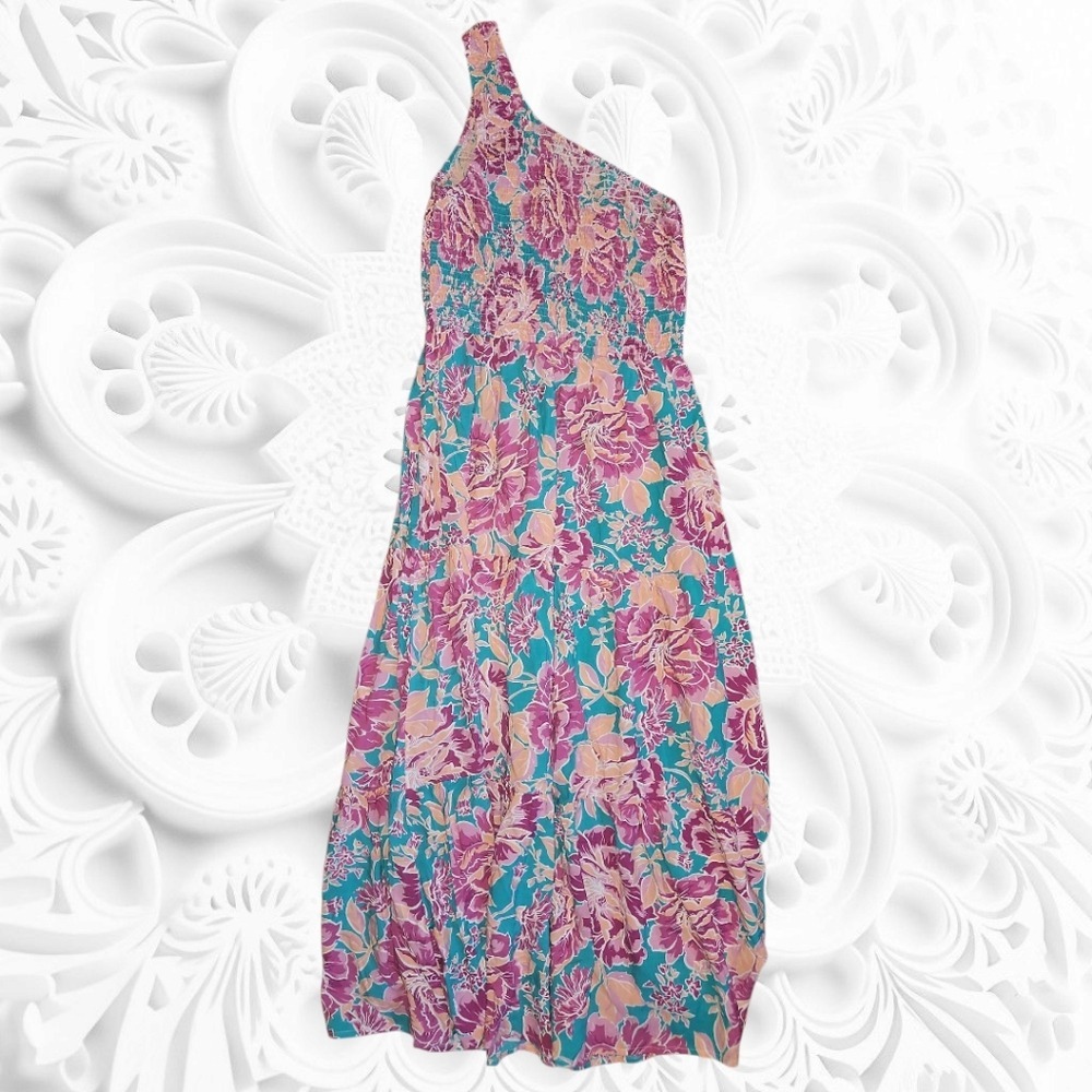 Zcsia Floral Smocked One-Shoulder Dress - Picture 4 of 4